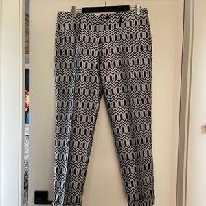 Etro black and white silk pants -size 42 never worn